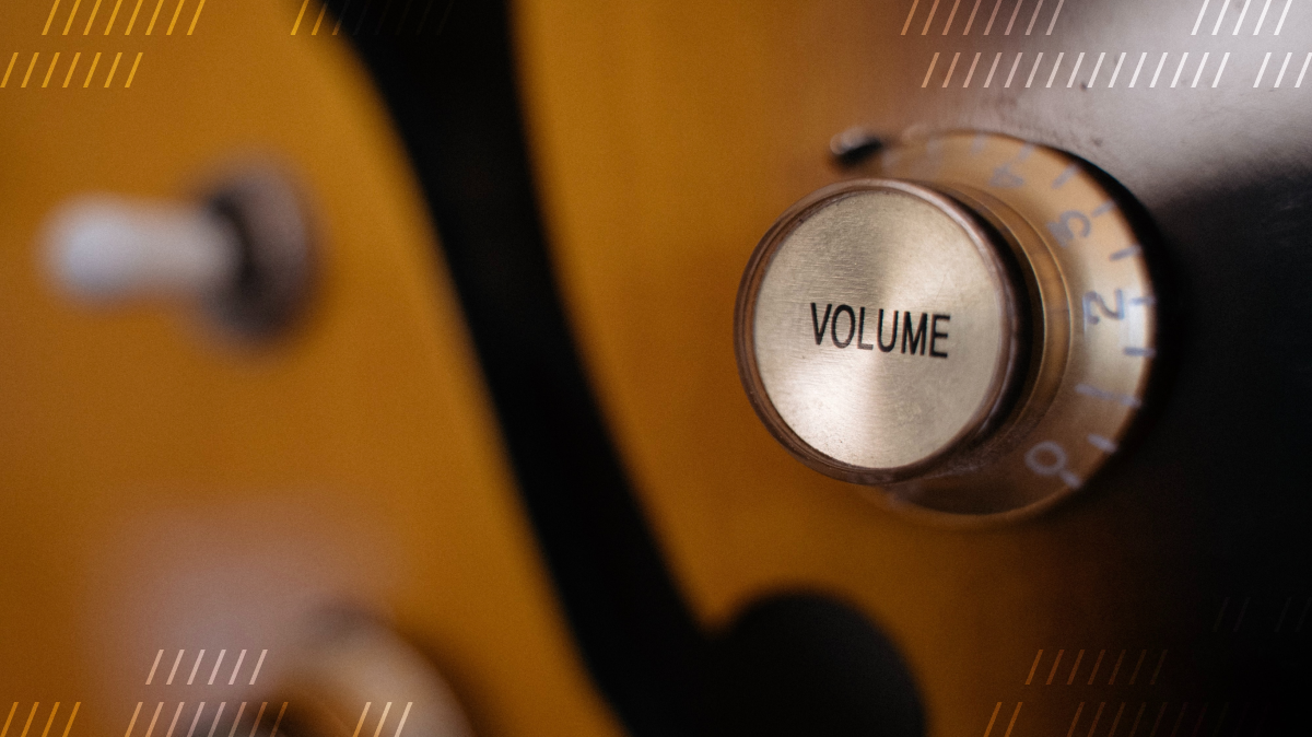 Brass-like volume knob